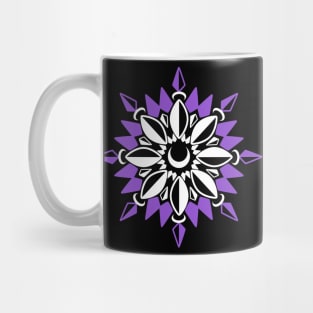 Abstract Moon Flower Print (Purple) Mug